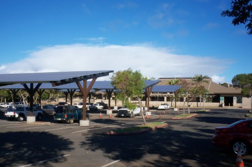 Community center solar panels